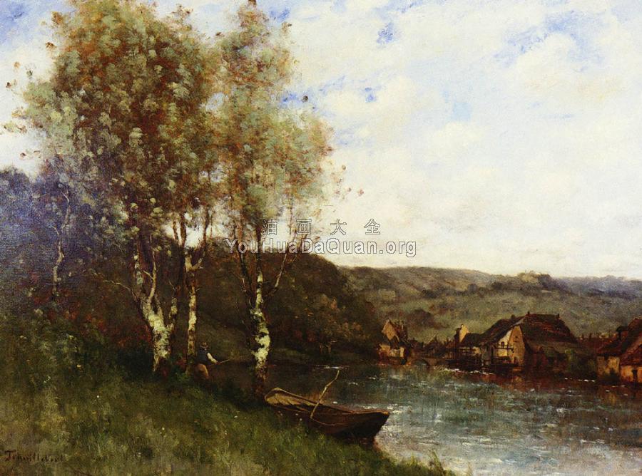 FISHERMAN AT THE RIVER'S EDGE - 保罗·德西雷·特鲁伊贝尔